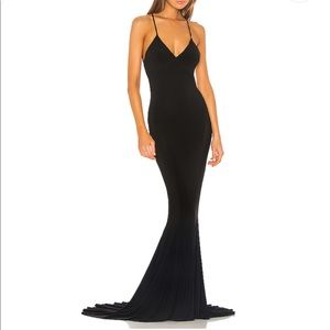Revolve Low Back Slip Mermaid Gown